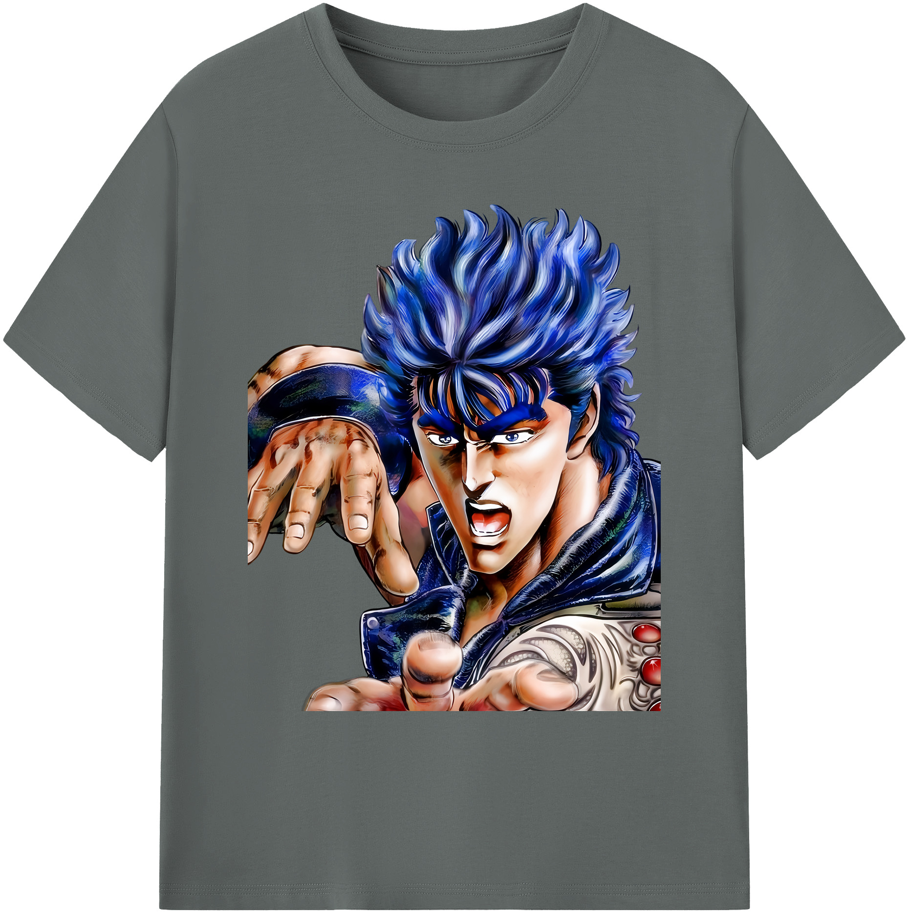（画像用） 北斗の拳 Fist of the North Star 綿100％ メンズ半袖Tシャツ｜肌触りやわらか＆通気性
